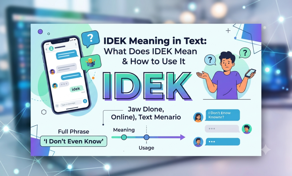 idek meaning in text